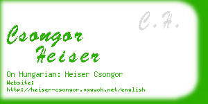 csongor heiser business card